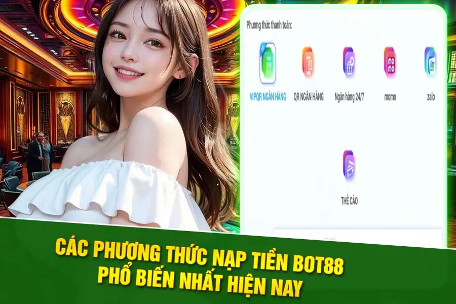 Các phương thức nạp tiền Bot88 an toàn và phổ biến hiện nay