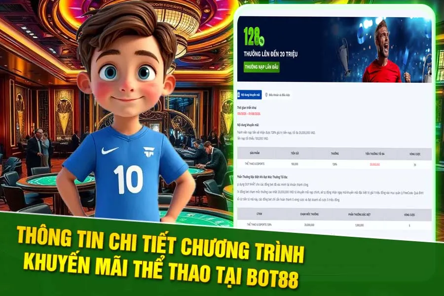 Chi tiết khuyến mãi thể thao hấp dẫn tại Bot88